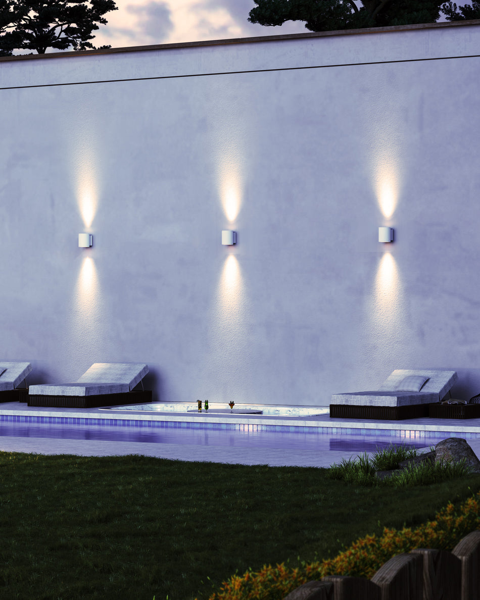 Nordic 5-in (5-in Dia.) White LED Exterior Wall by KUZCO