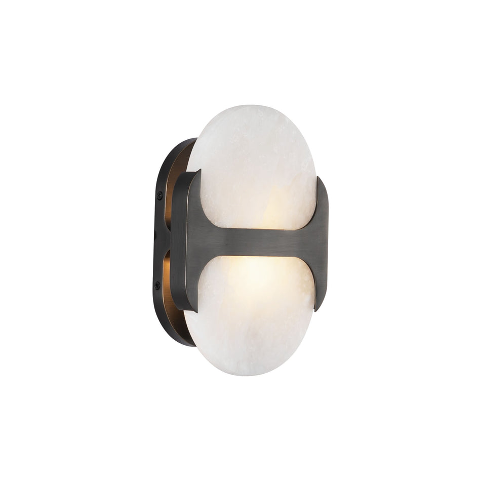 Odin 9-in Urban Bronze/Alabaster Socket Wall Vanity by ALORA