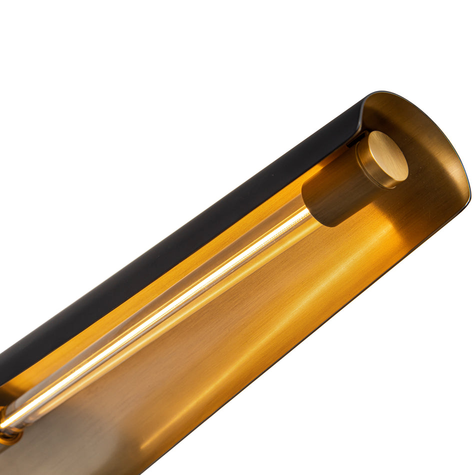 Osorio 46-in Matte Black/Vintage Brass LED Chandeliers by ALORA