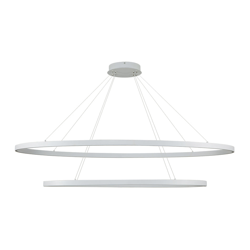 Ovale 2 Layer White LED Chandelier by KUZCO