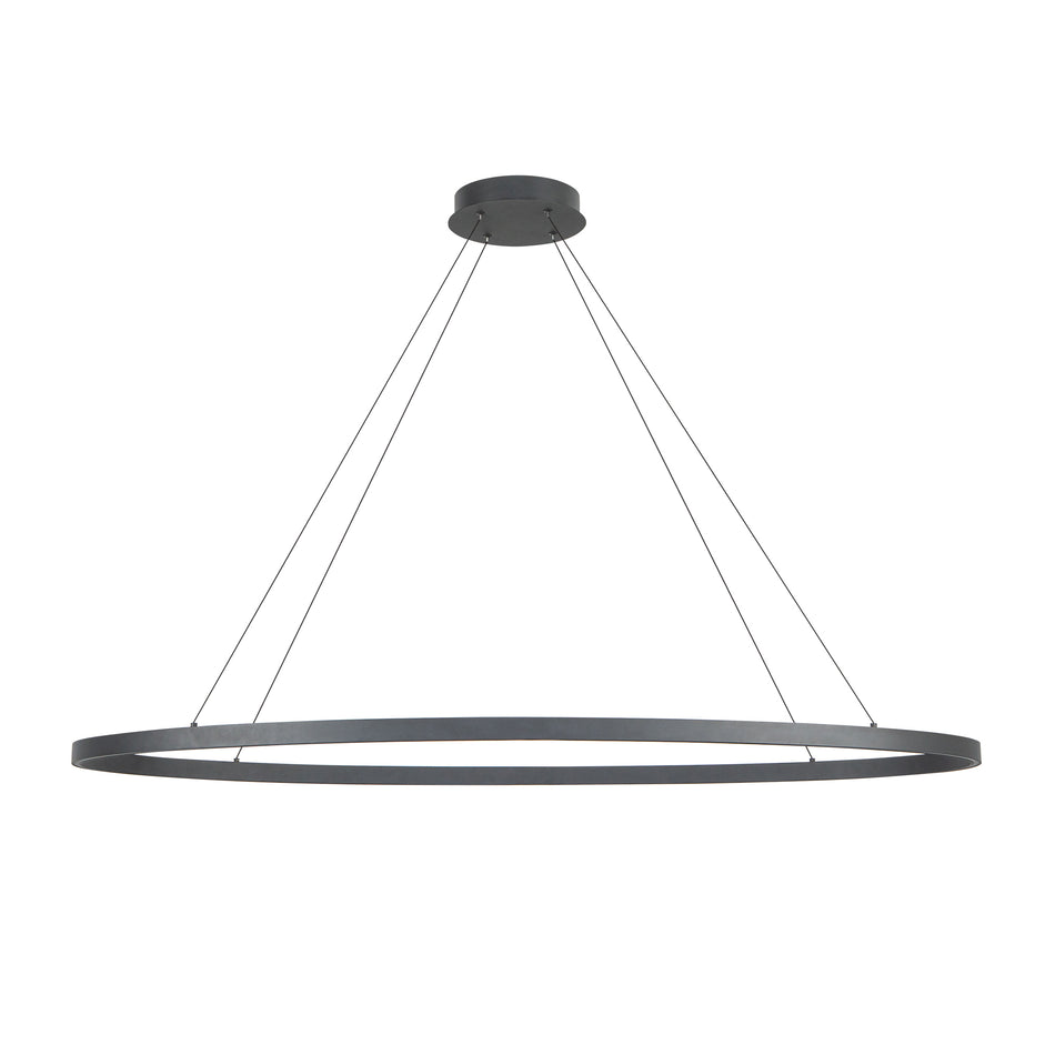 Ovale 53-in Black LED Linear Pendant by KUZCO