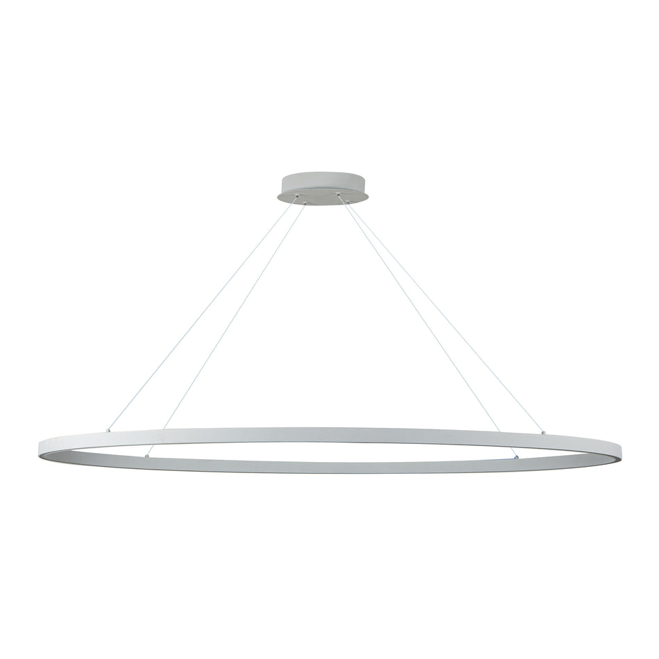 Ovale 53-in White LED Linear Pendant by KUZCO