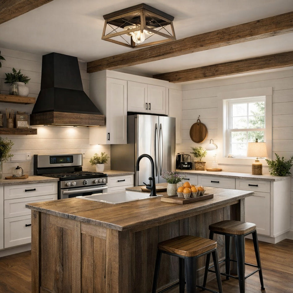 Briarwood Collection Two-Light Flush Mount Ceiling Light in Antique Bronze by Progress