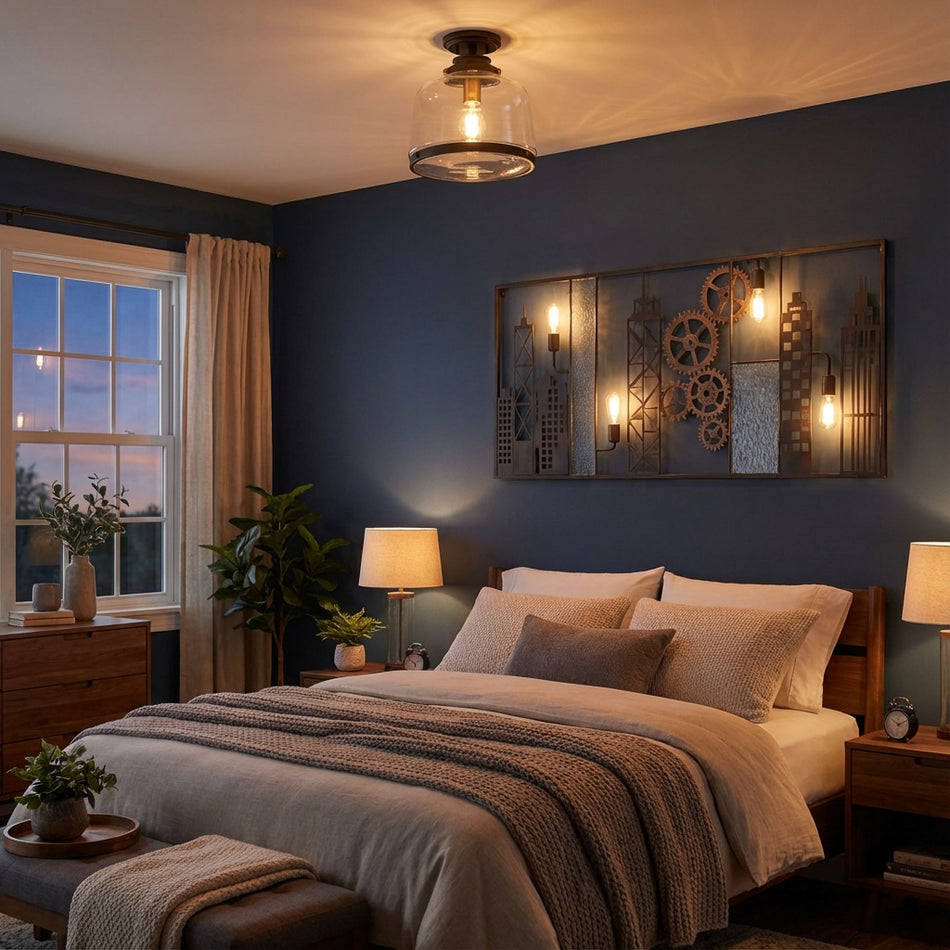 Judson Collection 11" Flush Mount in Antique Bronze by Progress