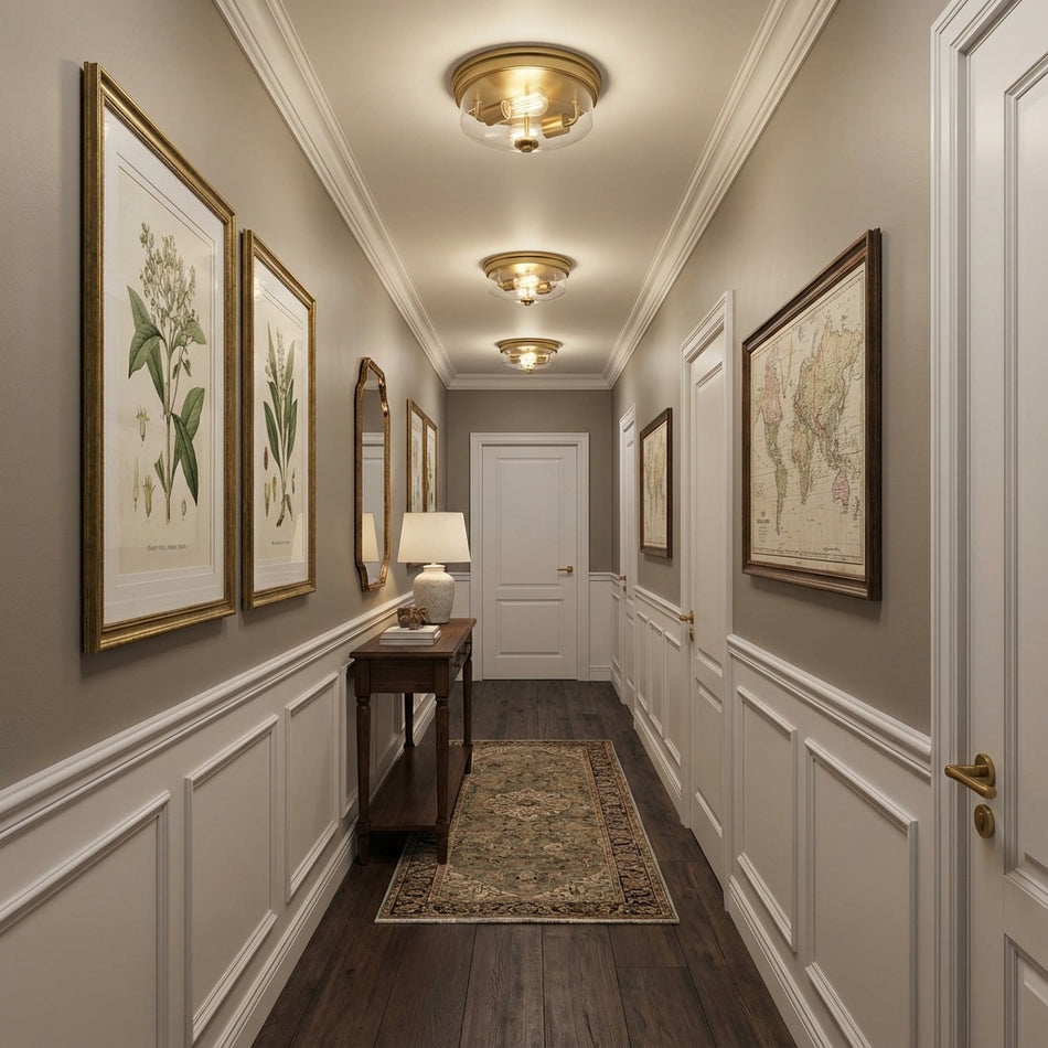 Blakely Collection Two-Light 13-5/8" Flush Mount in Brushed Bronze by Progress