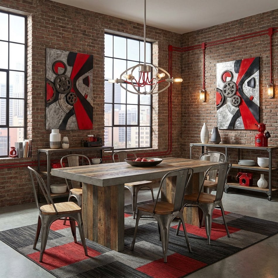 Contemporary Fermi Five-Light Pendant (P500045-009) by Progress