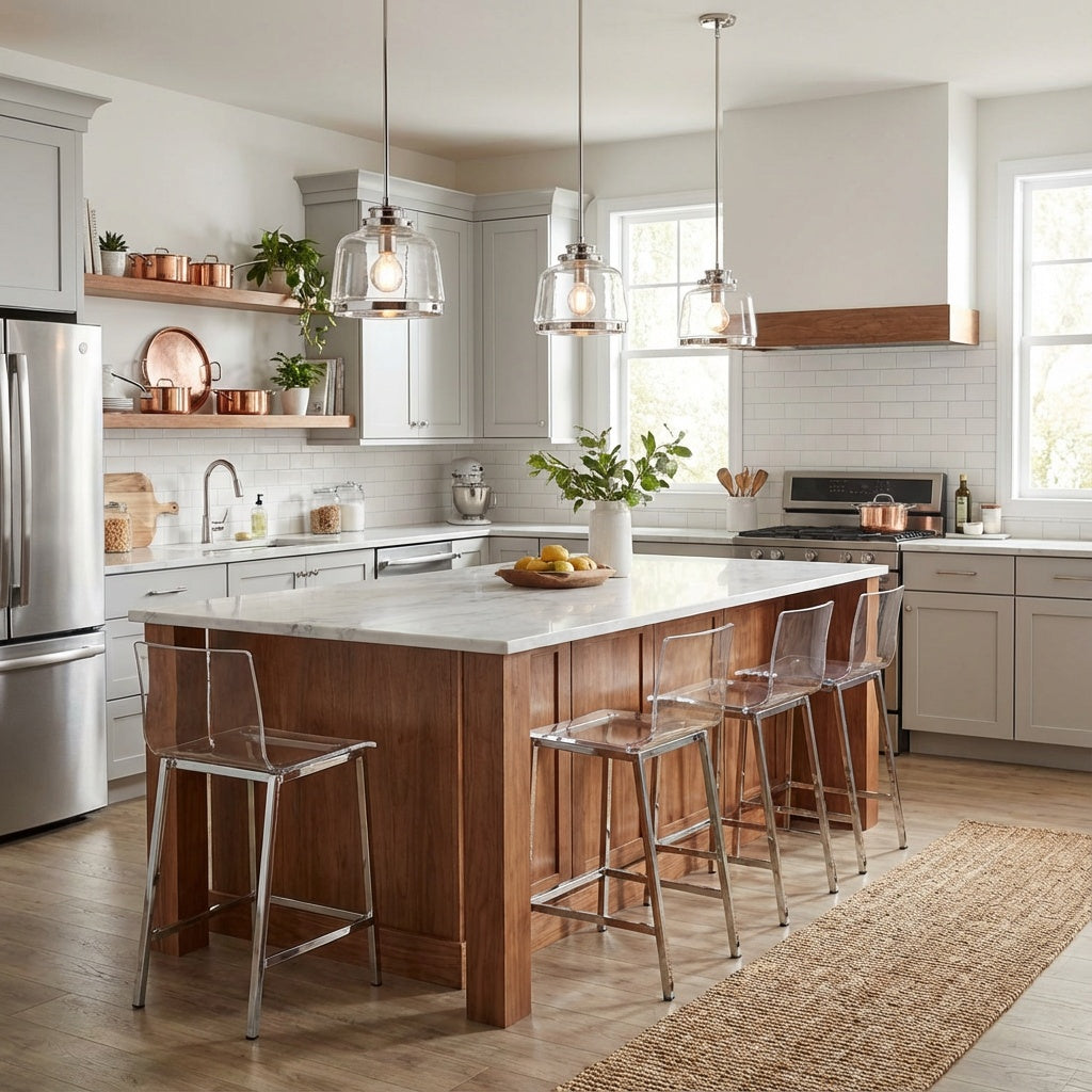 Judson Collection One-Light Clear Glass Pendant Light in Polished Nickel by Progress