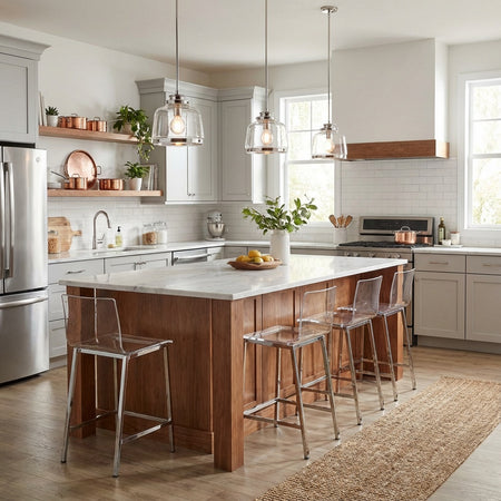 Judson Collection One-Light Clear Glass Pendant Light in Polished Nickel by Progress