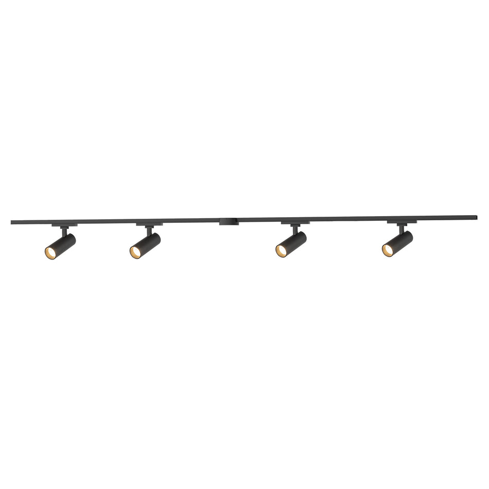 Paolo 81-in Black dimmable LED Trilo Ceiling Kit