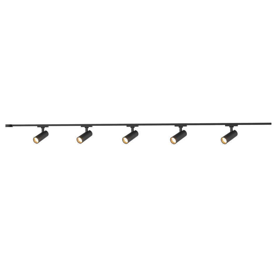 Paolo 81-in Black dimmable LED Trilo Ceiling Kit