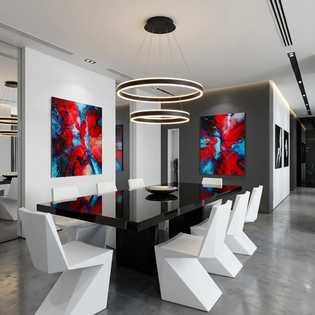 Cadence Single Light 23-1/2" Wide 2 Tier LED Ring Chandelier by Quoizel