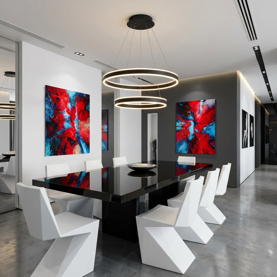 Cadence Single Light 23-1/2" Wide 2 Tier LED Ring Chandelier by Quoizel