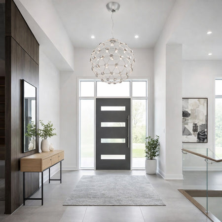 Platinum Collection, Zodiac Pendant in Polished Chrome by Quoizel