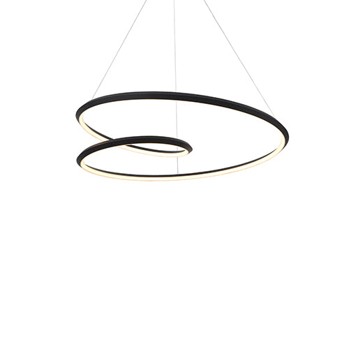 Ampersand 32-in Black LED Pendant by KUZCO