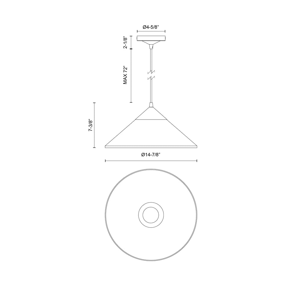 Mauer 15-in Matte Black/Smoked 1 Light Pendant by ALORA MOOD