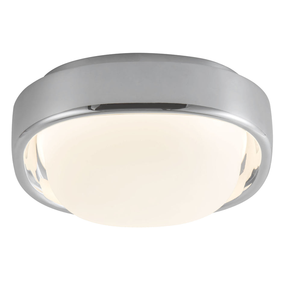 Pebble 8-in Silver dimmable LED Flush Mount