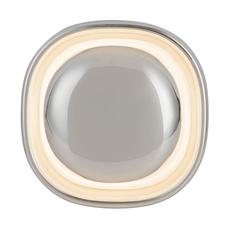 Pebble 8-in Silver dimmable LED Wall Sconce