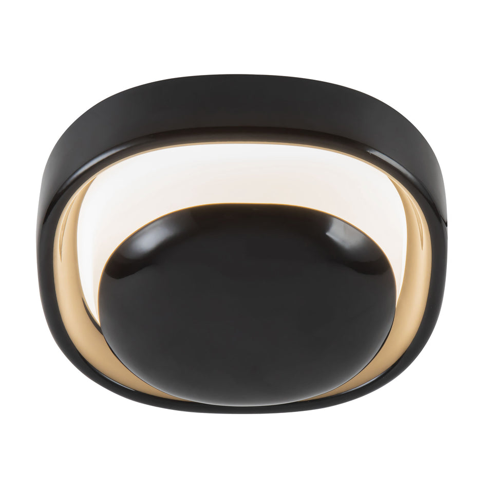 Pebble 8-in Black dimmable LED Wall Sconce
