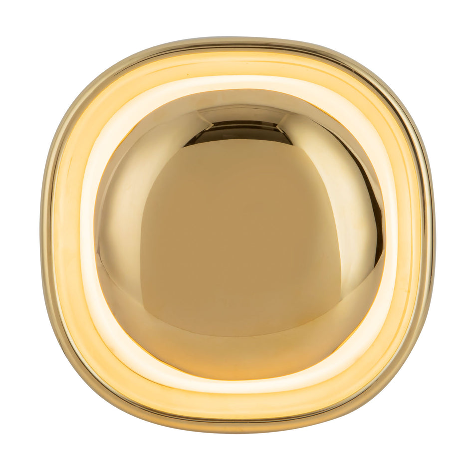 Pebble 8-in Brass dimmable LED Wall Sconce