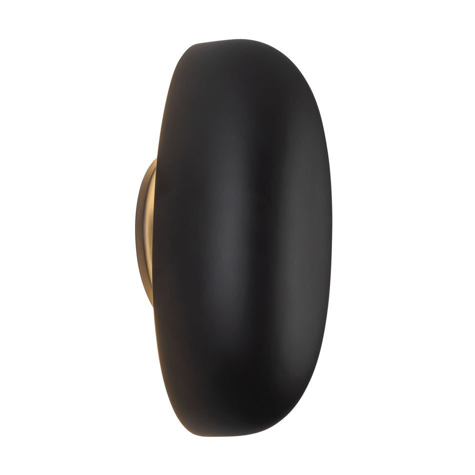 Perle 10-in Black dimmable LED Wall Sconce