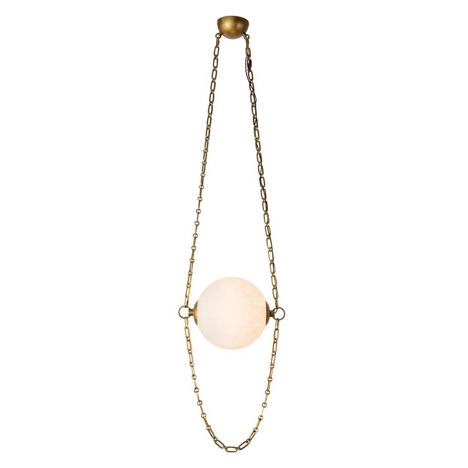 Petra  10-in Brass dimmable LED Pendant