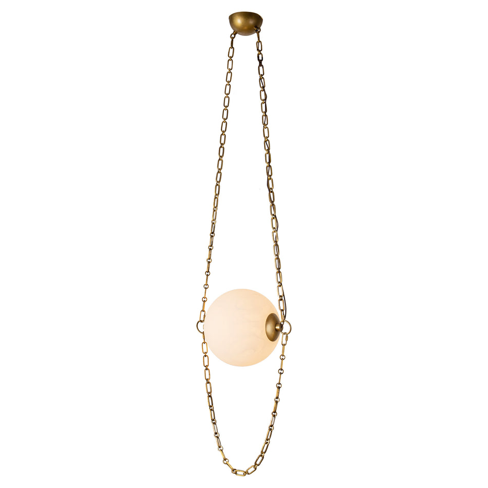 Petra  10-in Brass dimmable LED Pendant