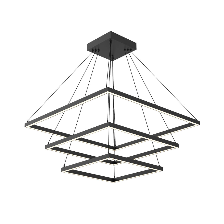 Piazza 32-in Black LED Chandeliers by KUZCO