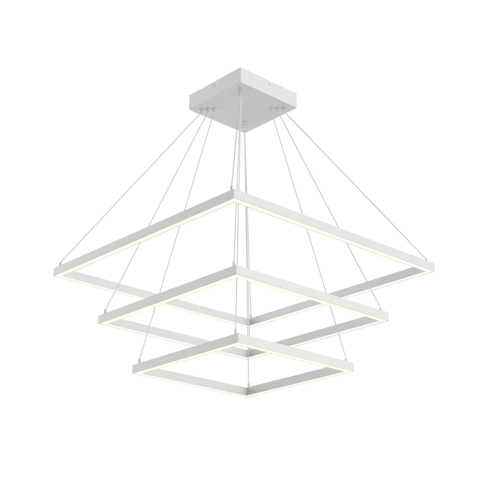 Piazza 32-in White LED Chandeliers by KUZCO