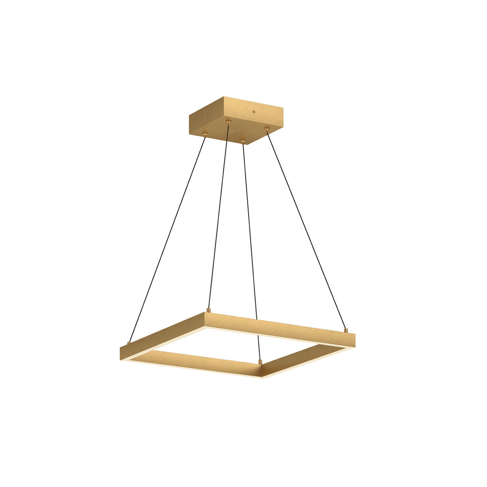 Piazza 18-in Brushed Gold LED Pendant