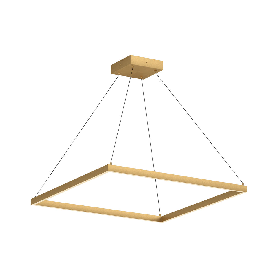 Piazza 36-in Brushed Gold LED Pendant