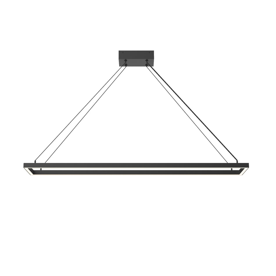 Piazza 48-in Black LED Pendant by KUZCO