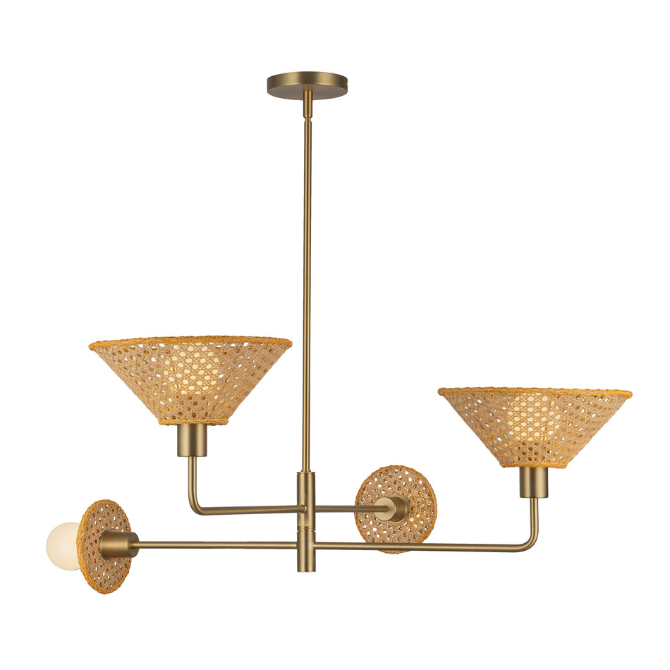 Piper 38-in Brushed Gold Socket Chandelier by ALORA MOOD