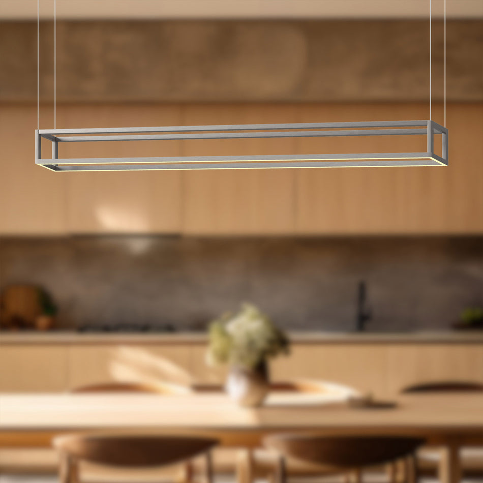 Plaza 60-in Black LED Linear Pendant by KUZCO