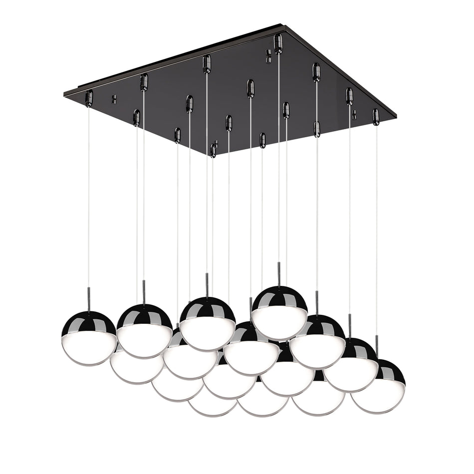 Pluto 20-in Black Chrome 16-Light Multi Pendant