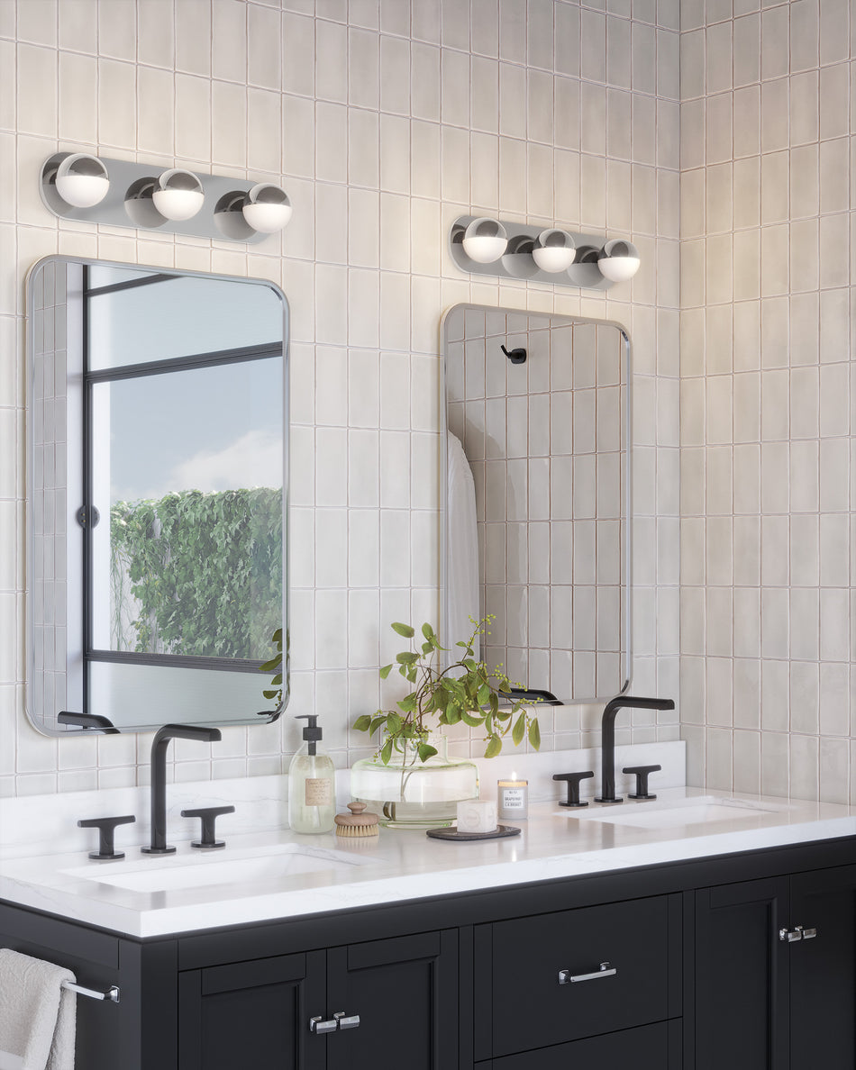 Pluto 21-in Chrome LED Vanity by KUZCO