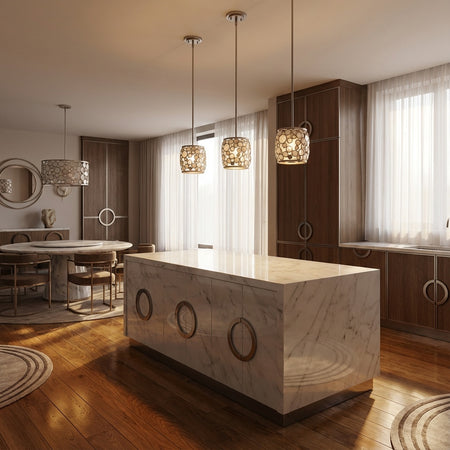 Designer 1 light kitchen pendant from Fisher Collection by TransGlobe