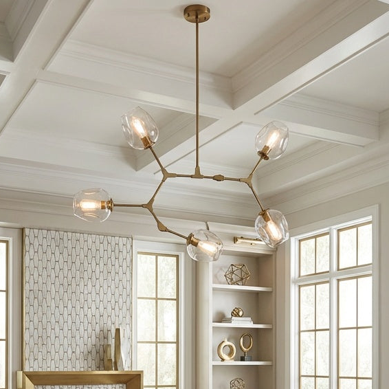 Quantum 41-In. 5-Light, 5-Shade Indoor Pendant