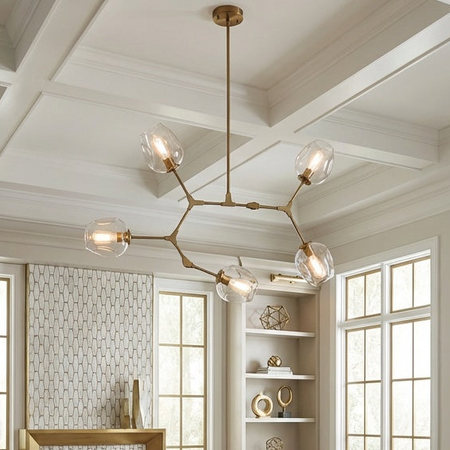Quantum 41-In. 5-Light, 5-Shade Indoor Pendant