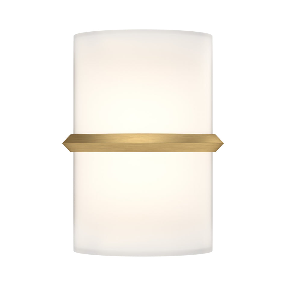Pondi 9-in Brushed Gold LED Wall Sconce