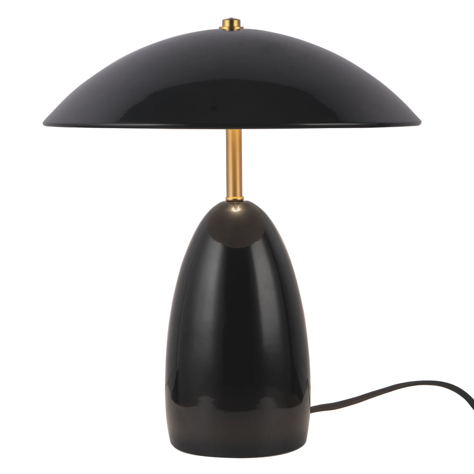 Poppy 12-in Black dimmable LED Table Lamp