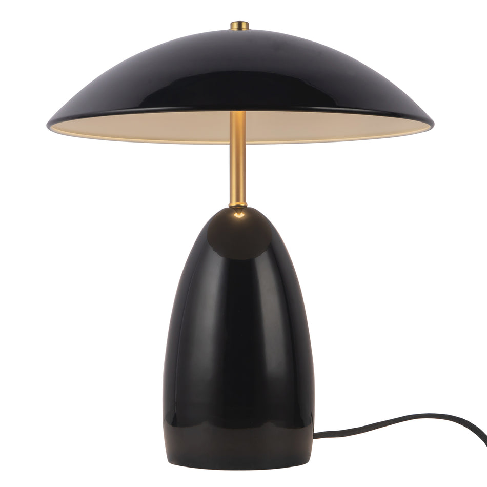 Poppy 12-in Black dimmable LED Table Lamp