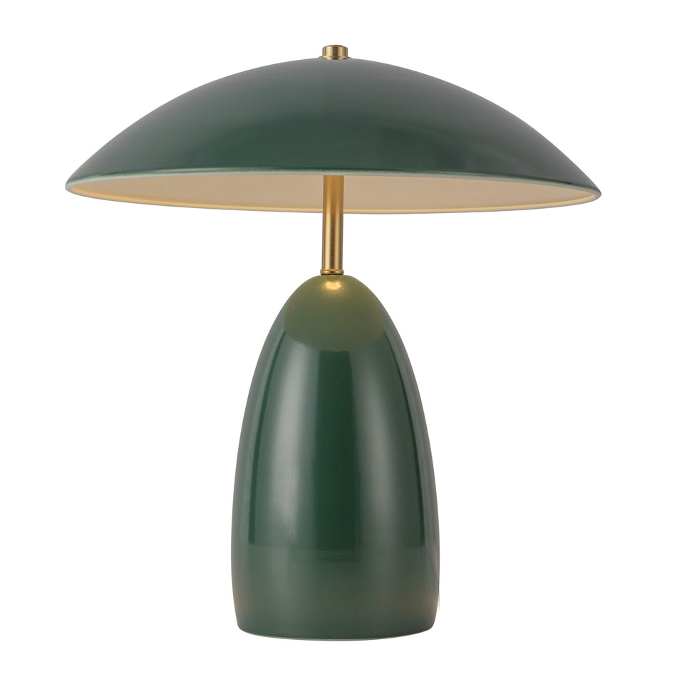 Poppy 12-in Pine Green LED Table Lamp by ALORA MOOD