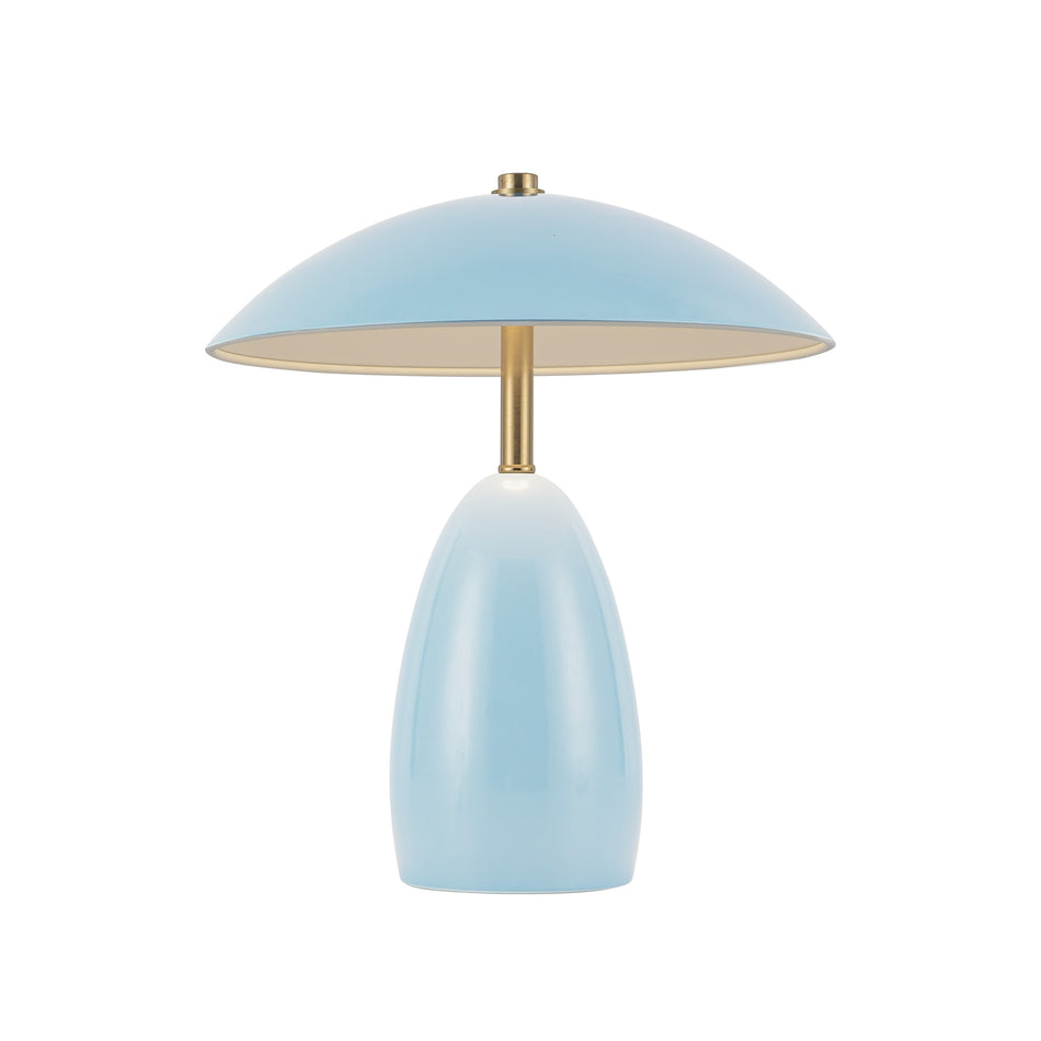 Poppy 9-in Cerulean LED Table Lamp by ALORA MOOD
