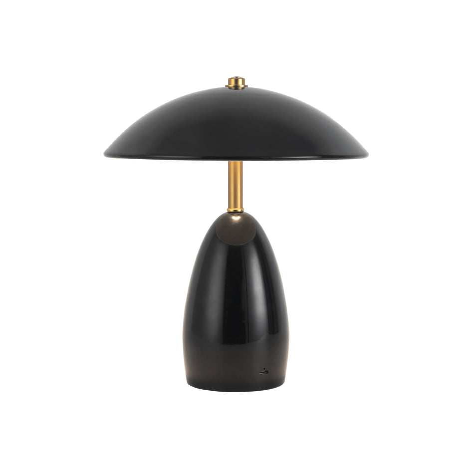 Poppy 9-in Black dimmable LED Table Lamp