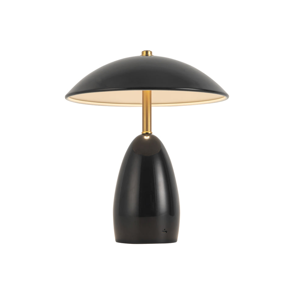 Poppy 9-in Black dimmable LED Table Lamp