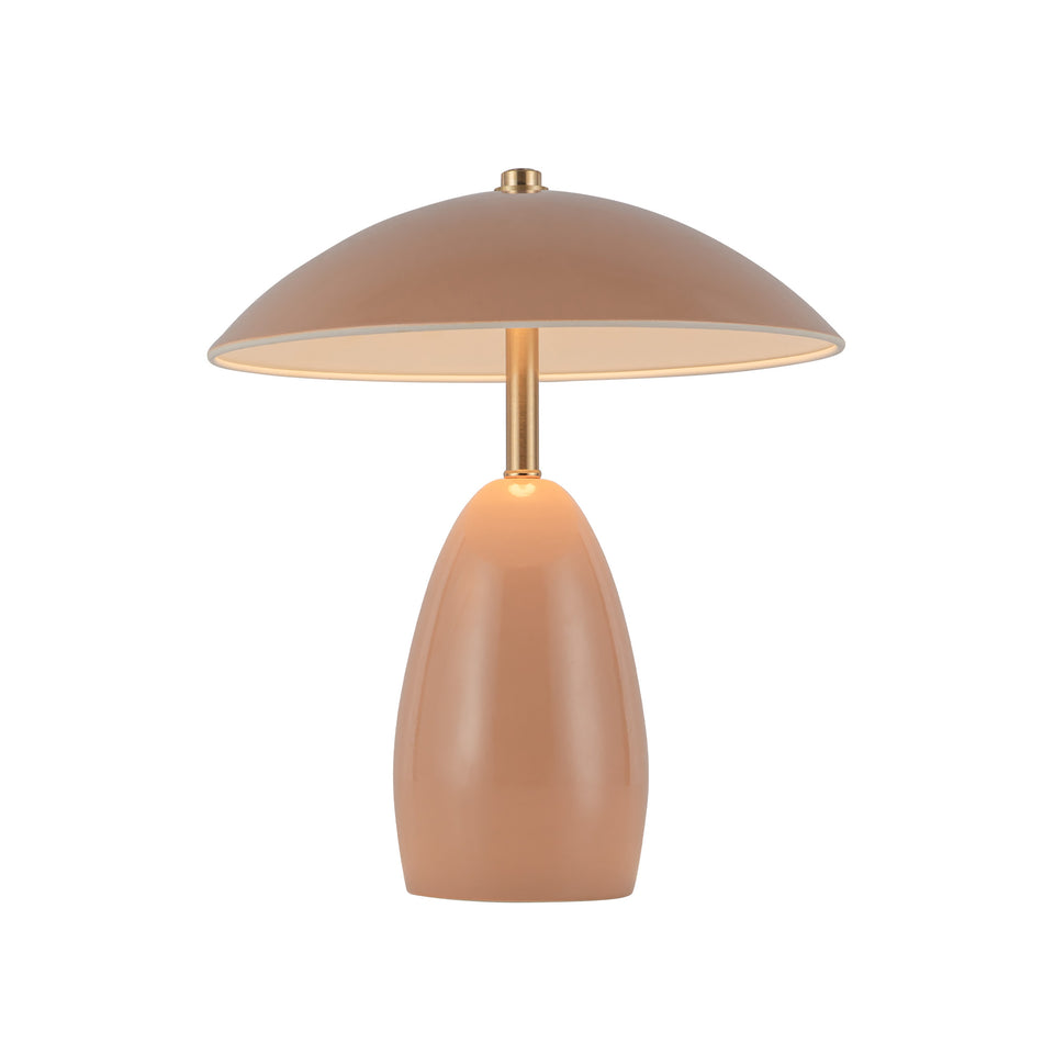 Poppy 9-in Peach LED Table Lamp by ALORA MOOD