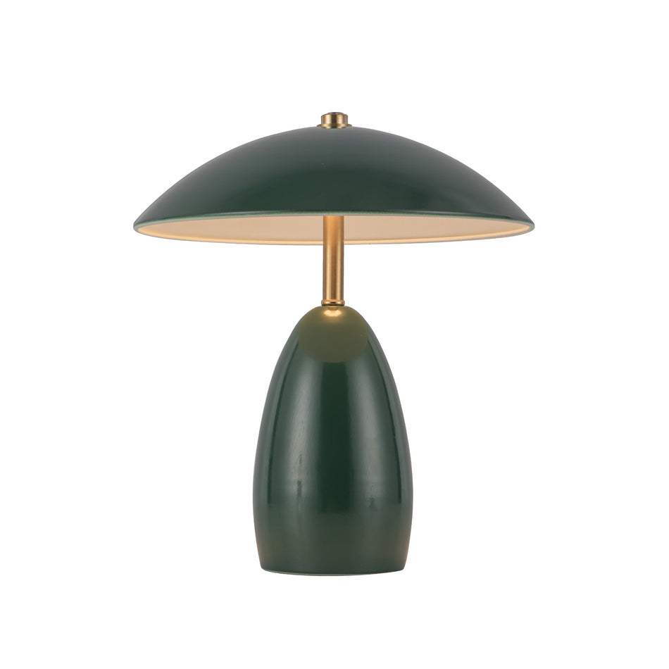 Poppy 9-in Pine Green LED Table Lamp by ALORA MOOD