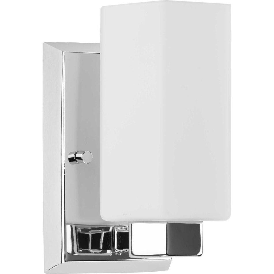 Estrada Collection One-Light Polished Chrome Contemporary Bath & Vanity Light by Progress