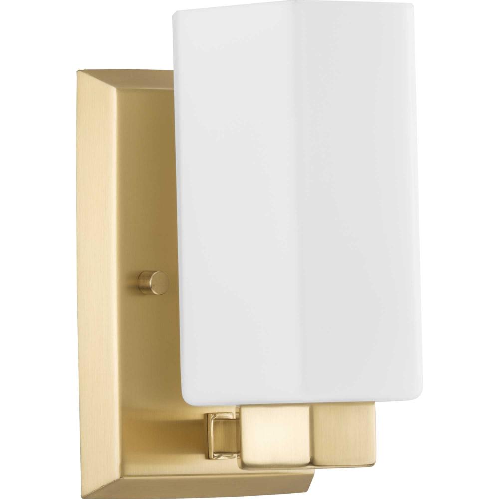 Estrada Collection One-Light Brushed Gold Contemporary Bath & Vanity Light by Progress