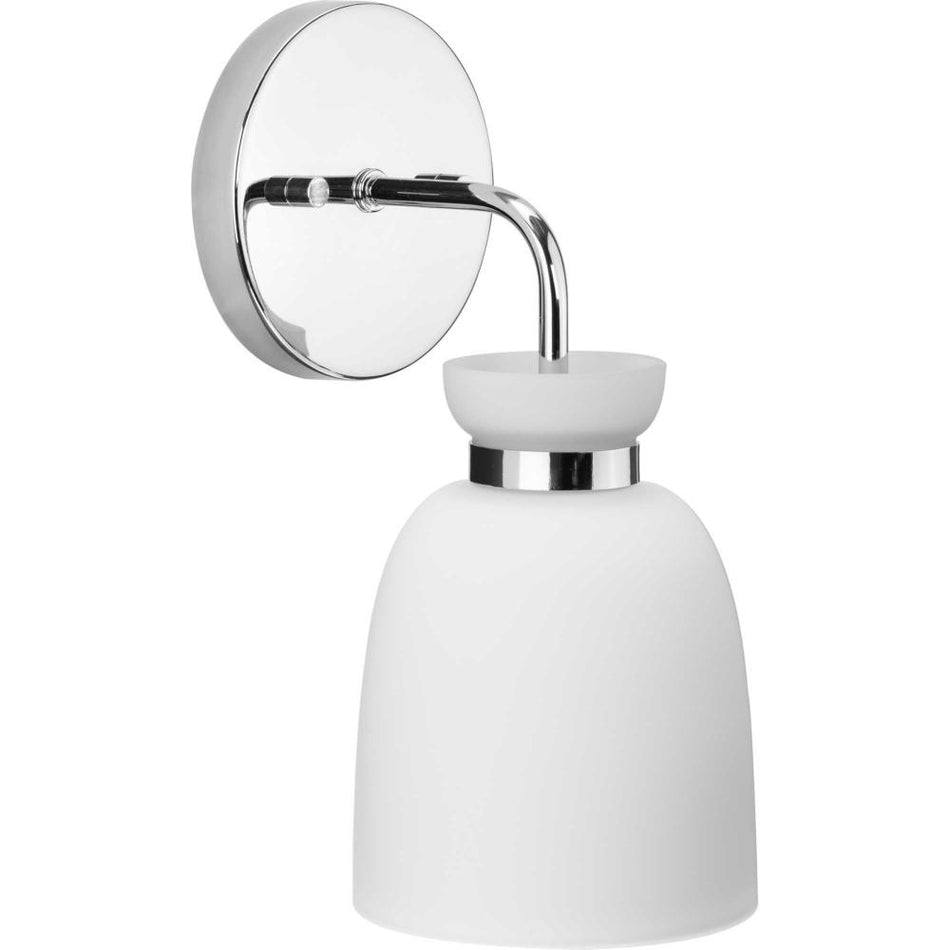 Lexie Collection One-Light Polished Chrome Contemporary Vanity Light by Progress
